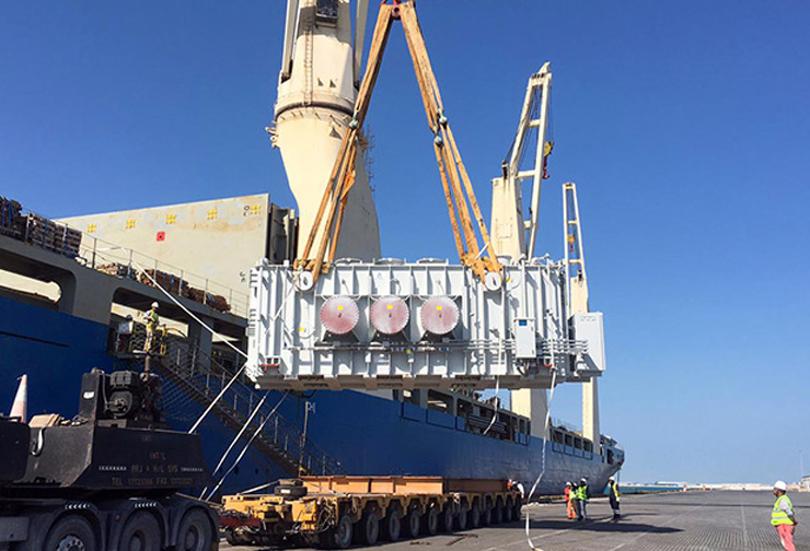 206 T transformer being received at port